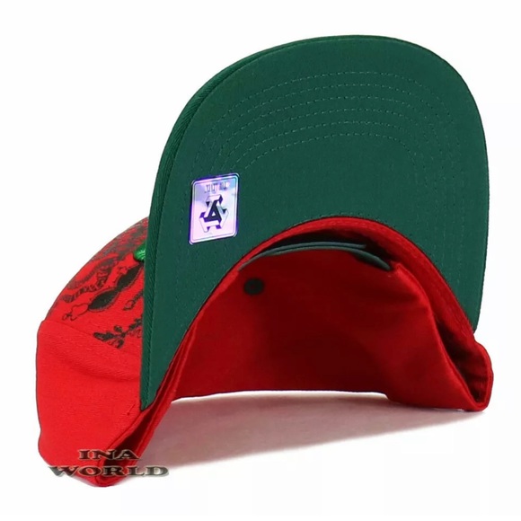 Mexican Hat Snapback Hecho En Mexico Eagle Aguila Flag Flat Bill Baseball Cap - Picture 6 of 6